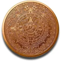 Merkloos Aztekischer Kalender – 1 Unze Kupfer