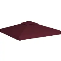 Merkloos Bordeauxfarbener Doppelpavillon, 3 x 3 Meter, wasserdicht