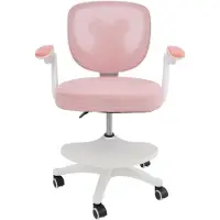 Merkloos Ergonomischer Bürostuhl für Kinder, höhenverstellbar, rosa