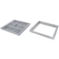 Merkloos Edelstahl-Ablaufgitter - Quadratisch, 20 x 20 cm