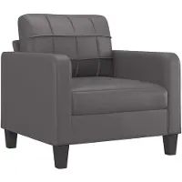 vidaXL Sessel Grau 60 cm Kunstleder