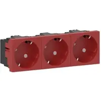 Ggk 6933 Steckdose 3-fach Winkel M45-3W-3001, 45x45mm erhöhter Berührungsschutz, rot M45-3-Steckdose M453Steckdose
