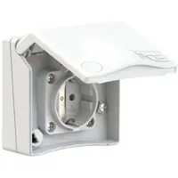 Pce 8430v Schutzkontakt-Anbausteckdose Design IP44 (weiß)