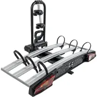 Menabo Alcor 3 | Fahrrad-Heckträger für 3 Fahrräder für die Anhängerkupplung - Aluminium
