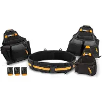 Toughbuilt Werkzeuggürtel für Handwerker – TOU-CT-101-4 – Schwarz – Baumwolle – 4er-Pack