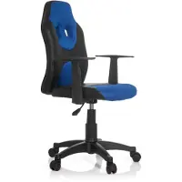 Hjh OFFICE KID GAME AL - Kinderdrehstuhl Schwarz / Blau