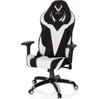 Hjh OFFICE PROMOTER II - Gamingstuhl Schwarz / Weiß