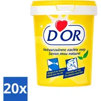 DOR 20 x D'Or Naturreine Schmierseife - Festes Reinigungsmittel - 1 kg - Vorteilspackung - 20 Stücke