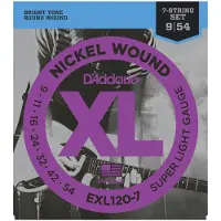 Daddario EXL120-7 Nickel umsponnen 7-String Electric Super Light 9-54