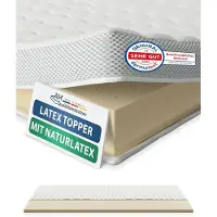 AM Qualitätsmatratzen | Premium Latex-Topper | 160x190 cm | 6 cm Höhe | Matratzentopper | 160/190 | Latex Topper