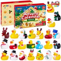 Dripio Adventskalender mit 24 Gummienten, Weihnachts-Badespielzeug