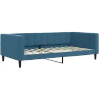 vidaXL Tagesbett Ausziehbar mit Schubladen Blau 100x200 cm Samt