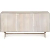 Natur24 Sideboard Elisaheva 150 x 45 x 80 cm Mangoholz MDF Weiß