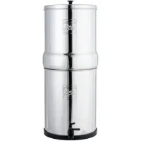 Dripio Schwerkraft-Wasserfilter 6L, Ultra Fluoride, Edelstahl, 2 Filter