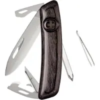 Swiza D04 AM, KNI.0046.6510, Laminate Black, Schweizer Taschenmesser, 6 Werkzeuge