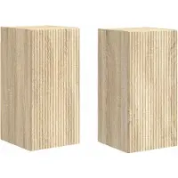 Merkloos Set aus 2 Holz-Wandregalen für das moderne Wohnzimmer