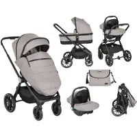 Cangaroo Christiano Beige 3-in-1 Kinderwagen inkl. i-Size Autositz 110920