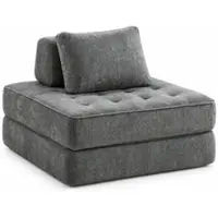 MODFU Klappsofa Chenille Grau, 2-in-1, 97 x 194 cm