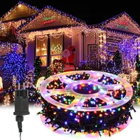 Izrielar LED Lichterkette 200M 2000LEDs IP44 mit 8 Modi für Innen Weihnachten Party Garten Bedienung Funkelnder Sterneffekt Deko Bunt