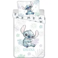 Disney Jerry Fabrics JERRY FABRICS Leinen inklusive Lilo und Stitch Ohana Weiß Baumwolle, 140/200, 70/90 cm