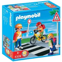 Playmobil School Crossing Guard with Kids