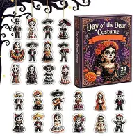 Merkloos 2D-Acryl-Dekoration, Adventskalender für Día de Muertos (Tag der Toten)