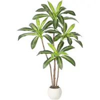 StarTech.com Künstlicher Drachenbaum/Yucca - Bodenpflanze im Topf - Größe 3XL - Für Innenbereich - Tropischer Look - PE-Material - Olivgrün