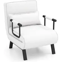 Dripio 4-in-1 Schlafsessel klappbar Schlafsofa 5 Stufen verstellbar bis 150 kg Weiß