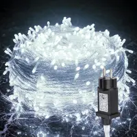 Jayseuw LED Lichterkette 200M 1000LEDs mit 8 Modi für Innen Weihnachten Party Garten Bedienung Funkelnder Sterneffekt Deko Kaltweiß
