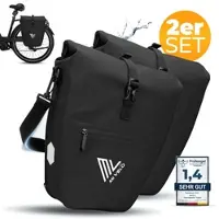 MIVELO 2in1 Fahrradtasche für Gepäckträger „CAPAX“ 25L - Schwarz - Bestseller,oft gekauft