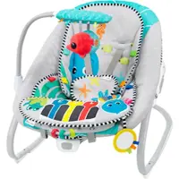Baby einstein Babywippe "Kick to It 4-in-1 Musical Swing & Rocker", Baby, grau, Kunststoff, Metall, Stoff, Babywippen Babywippe, mit Sound-Effekt