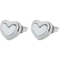 Adelia´s Paar Ohrstecker "Ohrringe – Ohrstecker Herz aus Edelstahl mit Perlmutt" Schöne Geschenkidee zum einen besonderen Tag