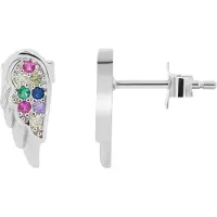 Adelia´s Paar Ohrstecker "Ohrringe – Ohrstecker Flügel aus 925 Silber mit Zirkonia" Ein Geschenk, das Freude macht