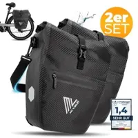 MIVELO 2in1 Fahrradtasche für Gepäckträger „CAPAX“ 25L - Carbon-Schwarz - Bestseller,oft gekauft