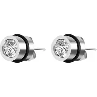 Adelia´s Paar Ohrstecker "Ohrringe – Ohrstecker aus Edelstahl mit Zirkonia" Ideal als Geschenk – dezent und elegant