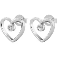 Adelia´s Paar Ohrstecker "Ohrringe – Ohrstecker Herz aus 925 Silber" Perfekt zum Verschenken an besondere Menschen