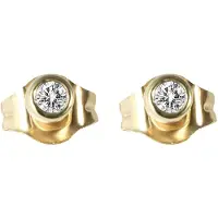 Adelia´s Paar Ohrstecker "Ohrringe – Ohrstecker aus 333 Gold mit Zirkonia" Geschenkidee: zeitlos und vielseitig