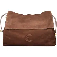 Coccinelle Elegante braune Wildledertasche mit Kordelzug und verstellbarem Gurt
