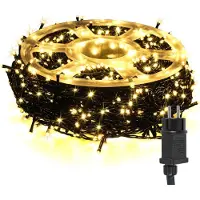Fiqops Faziango LED Lichterkette 200M 2000LEDs IP44 mit 8 Modi für Innen Weihnachten Party Garten Bedienung Funkelnder Sterneffekt Deko Warmweiß