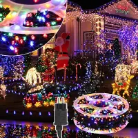 Eikuavons 200M LED Lichterkette 1000LEDs 8 Modi mit Memory Funktion, Weihnachten Party Garten Bedienung Funkelnder Sterneffekt Deko Bunt