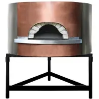 Virtus Holz-Pizzaofen mit Kupferfassade, Backplatte ø 1540 mm, Kapazität 10/12 Pizzen (CAC0024)