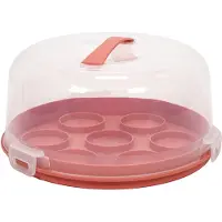 Eh Excellent Houseware Tragbare Box für Kuchen oder Muffins, Ø 25 x 14 cm