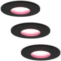 HOFTRONIC™ hoftronicsmart LED Einbaustrahler 3x 5,5W GU10 RGBWW IP44 Schwarz