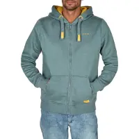 DENIMFY Sweatjacke Herren mit Kapuze Reißverschluss Regular Fit DFLeo - Turbid Blue - 3XL