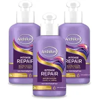 Unilever 3 x Andrélon Intense Repair Leave-In Crème - 200 ml - Vorteilspackung - 3 Stücke