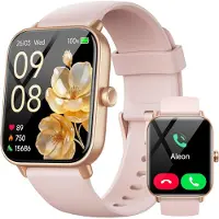 AEAC Smartwatch Damen mit Telefonfunktion, mit Whatsapp und Alexa,Herzfrequenz Schlafmonitor,120+ Sportmodi Fitness Tracker,IP68 Wasserdicht