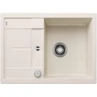 OEM Granit-Spüle Silgranit Softweiß 45 cm Unterschrank reversibel