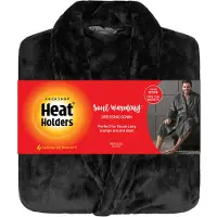 Heat Holder Wärmehalter - Weicher warmer Morgenmantel für Herren - Schwarz