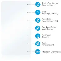 Upscreen Schutzfolie für Nidubio A7 11" Displayschutz Displayschutzfolie Folie Klar antibakteriell