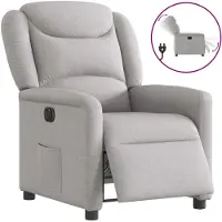 vidaXL Relaxsessel Elektrisch Wolkengrau Stoff